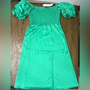 Green Satin Dress - size large